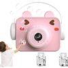 Generico Macchina automatica per bolle, fotocamera per bolle,Giocattolo portatile per fotocamera per animali | Giocattoli automatici a bolle con soluzione di ricarica facile da 60 ml, soffiatore portatile con