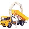 F Fityle Giocattolo per Camion Gru in Scala 1: 60 Regali di San Giochi di finzione per Bambini dai 3 Anni in su Ragazzi modellino di Camion, Giallo