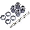 SXSM Adattatore di conversione del mozzo Esagonale Ruota da 12 mm a 17 mm in Lega di Alluminio 4 Pezzi per 1/10 RC Auto e aggiornamento Pneumatici 1: 8 Accessori RC ( Color : Grigio )
