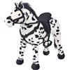vidaXL Cavallo di Peluche Nero e Bianco XXL Giocattolo Gioco per Bambini Bimbi