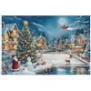 ODAWA Puzzle invernale con villaggio natalizio innevato, divertente attività familiare, dimensioni finite 74,9 x 50 cm