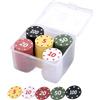 Generico Fiches da poker professionali da 300 pezzi - Texas Hold'em | Set di fiches, per Blackjack, serata di gioco in casa | Composito di argilla durevole per adulti, famiglia, feste