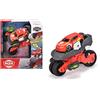 Dickie Toys Dickie Rescue Hybrids Drone Bike - Veicolo sportivo rosso e bianco caldo accuratamente scalato a 1:64, 12 cm, trasparente