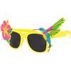 I LOVE FANCY DRESS LTD ILOVEFANCYDRESS 6 x Occhiali da sole tropicali FLAMINGO GIALLO con lenti scure KATY PERRY STYLE IDEALE PER FESTE ESTATE HAWAIIAN, LUAU, SPIAGGIA