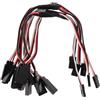 GLSTOY Cavo di Prolunga Rc con Connettore a Y 3 Pin per Modelli di Aeroplani Rc, Segnale Stabile e Alta Sensibilità, 200mm, Set da 6 Pezzi, per Controllo a Lunga Distanza e Principianti