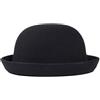 HoveeLuty Cappello a bombetta per bambini, elegante e alla moda, con tesa arrotolata, unisex, in feltro nero, da abbinare facilmente, per l'uso quotidiano, per banchetti e foto. Cappello a bombetta. Cappel