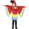 FIESTAS GUIRCA | Costume di Pappagallo Bambini (7-9 Anni) - Vestito, Cappuccio e Ali - Costumi di Animali per Halloween, Carnevale e Feste in Maschera - Ideale per Bambini e Bambine - Multicolore