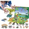 Generico Calendario 'Avvento Di Natale Con Dinosauri - Figure Di Piccoli Dinosauri Con Interattivi | Conteggio Alla Rovescia 24 Giorni Per Decorazione Casa Natale Regalo Stocking