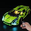 BRIKSMAX Kit di Illuminazione a LED per Lamborghini Sián FKP 37, Compatibile con Lego 42115 - Non Include Il Set (Versione Telecomando)