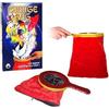 SOLOMAGIA Sacchetto scambi - Standard con Cerniera Manico in Legno - Rosso - Magia Scenica - Giochi di Magia e Prestigio