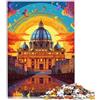 SYUNFEI Jigsaw Puzzles for Kids Vatican City 1000 Piece Jigsaw Puzzle for Adults 10.27 in x 14.96 in Cardboard Puzzles Suitable for Adults and Teens 14+ Gift for Birthdays