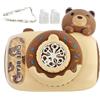 BeVistoso Soffiatori Automatici Per Bolle, Macchina Per Bolle A Forma Di Macchina Fotografica Per Bambini Con Luci, Cinturino E Confezioni Di Ricarica, Articoli Per Feste Carini Per Interni, Esterni, Marrone