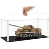 Tingacraft Teca Plexiglass (34 x 15 x 14 cm) Vetrina Acrilico Espositore per Modellino Auto Scala 1:18, Carro Armato 1:35, Moto 1:12