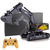 s-idee® S1592 Escavatore RC con cingoli telecomandato, veicolo da costruzione, camion 1:14, Huina 1592