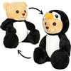 BRUBIES Orsacchiotto Pinguino - Orsacchiotto di 25 cm in Costume da Pinguino con Cappuccio - Peluche per Avventure Accoglienti - Regalo di Peluche per Bambini