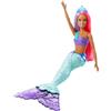 Barbie Dreamtopia Bambola Sirena con Capelli Rosa e Viola, Gocattolo per Bambini 3+ Anni, GJK09