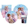 Ciao Kit Party Tavola Disney Frozen II Wind Spirit per 24 persone (112 pezzi: 24 piatti Ø23cm, 24 piatti Ø20cm, 24 bicchieri 200ml, 40 tovaglioli 33x33cm)
