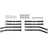 GPM Alluminio 7075-T6 Alloy Front & Rear Link Set per Axial 1/30 SCX30 Ford Bronco AXI-2048 / Jeep Wrangler AXI-2261 Rock Crawler Upgrades - Nero