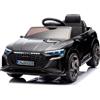 EGLEMTEK Auto Elettrica Bambini Audi SQ8 e-Tron 12V Con Licenza Ufficiale Sedile in Pelle Ruote EVA Telecomando 2.4GHz Luci LED MP3 Soft Start Porte Apribili Auto 3-6 Anni (Nero)