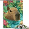 WGLINGX Puzzle Capibara da 1000 pezzi per adulti, familiari e amici, sfida rompicapo (dimensioni 26x38cm)