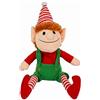 cosedacasa Elfo babbo rosso con cappello ripete quando si parla salta peluche pupazzo idea regalo 20cm divertente di natale bambini