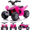 sun baby Auto elettrica quad per bambini, 3 km/h, quad per bambini, auto cavalcabile per bambini dai 18 mesi, lampada a led, giocattolo, monopattino elettrico (Rosa)
