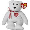 TY Beanie Baby Scarlett - Orsetto di San Valentino bianco, 15,2 cm