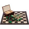 SQUARE GAME SQUARE - Pro Scacchi in legno Set No 6 - DANIMARCA - Scacchiera in legno - Wenge/Cenere