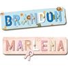 TICBIK Puzzle Legno Personalizzato Con Nome, Puzzle Legno Bambini 1 Anno Con Per Regali Bambini 1 Anno, Regalo Personalizzato Per Piccoli (1-3 Anni)