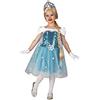 PRESTIGE & DELUXE Vestito Carnevale Deluxe Frozen 2 Elsa Regina del Ghiaccio Taglia 2 3 4 5 6 Anni (3-4 Anni: Altezza Bimba/o 104 c)