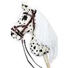 HORSE & toys Hobby Horse - Cavallo hobby, formato A3 (cavallo su un bastone) (bianco)