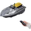 Charocean 500 m telecomandata barca per mangimi, pesca notturna, esca con luce del navigatore a LED, telecomando, barche di alimentazione Bait Boat, barca telecomandata da 1,5 kg, carico (grigio)