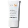 Sensilis - Crema viso con colore, protegge ed equilibra il tono della pelle, con acido ialuronico e filtri solari ad ampio spettro, SPF50, finitura naturale - 40 ml