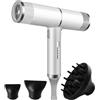Avilia Asciugacapelli Bianco con Diffusore 1500W - 50Hz - 220V Ideale per Capelli Lisci e Ricci - 2 Velocità e 3 Temperature per Ogni Tipo di Esigenza e Capello - Funzione Aria Fredda per Fissaggio.