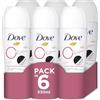 Dove 0% Sali Original Roll-On Deodorante 6-Pezzi di 50 ml