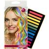B&T Set di gessetti per capelli Vibrant, 12 colori, facili da applicare, lavabili, colori temporanei, anche per capelli scuri, come regalo di Halloween, compleanno, Natale
