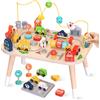Tavolo Attività in Legno per Bambini 1 Anno, Legno Con Labirinto Di Perline, Sor