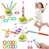 Does not apply 3 in 1 Dinosauro Giochi Da Esterno, Giocattolo a Razzo, Gioco Lancio Anelli, Mus