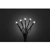 Konstsmide 3811 - 100/Micro LED catena luminosa, modello satinato/per esterno (IP44)/80 diodi bianco caldo/24 V Trasformatore da esterno/cavo nero