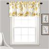 Lush Decor Tanisha - Mantovana oscurante per finestra, 45,7 x 132,1 cm, colore: giallo e grigio
