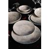 Hermia Concept Elegante set da 24 pezzi, 100% Porcelain | Include piastre di servizio, ciotole e dessert | Lavastoviglie e Microwave Safe | Perfetto per ogni occasione