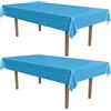 Beistle 53488 - Tovaglia anni '90, 2 pezzi, in plastica, colore: Blu/Rosa/Giallo
