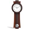 Lovely Home Essentials Orologio da parete a pendolo a batteria, orologio a pendolo moderno, 59,7 x 21,6 cm, silenzioso orologio da parete decorativo in legno con pendolo per soggiorno, orologio da parete contemporaneo per