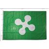 Domina Pubblicità Domina - Bandiera Lombardia 100x70 cm in Tessuto Nautico Antivento da 115g/m², Bandiera lombarda 100x70, con Cordino, Doppia Cucitura perimetrale e fettuccia di Rinforzo
