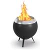 Höfats - Braciere Moon 45 senza fumo con base bassa in acciaio inox - Braciere smaltato con tecnologia carburatore per legno