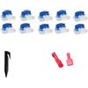 Generic Kit di cavi perimetrali, 50 pioli, 10 connettori, 10 terminali per robot tosaerba Worx Landroid Bosch Indego Robomow