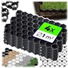 KADAX Pannelli Kadax Paddock realizzati in plastica, 60x40 cm, 1 m˛, 2 colori, capacitŕ di carico fino a 1000 T, pannelli della griglia prato (nero, rettangolare, 4 pezzi)