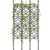 TOROKOM Traliccio da giardino per piante rampicanti da 1,5 m, Set di 3 tralicci paravento, supporto per cetrioli, piante in vaso, frutta e verdura per interno ed esterno