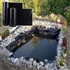 SYEUAMR Fodera per Laghetto Koi - Telo per laghetto da Giardino, 0,12 mm, Nero, Fodera HDPE Pelli Struttura -Rivestimento per Laghetto per Stagni da Giardino Piscine Fontana Giardini Acquatici