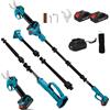 ConBlom Troncarami a batteria con batteria 2 x 2,0 Ah, cesoie elettriche 2 in 1 con asta di prolunga da 2 m, diametro di taglio massimo 30 mm, display LCD, cesoie telescopiche estensibili fino a 4,5 m